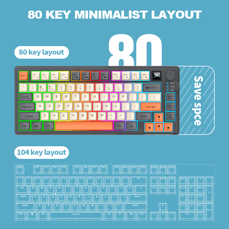2.4G Bluetooth Wireless Dual-M - Gaming Keyboard No Rgb review and price