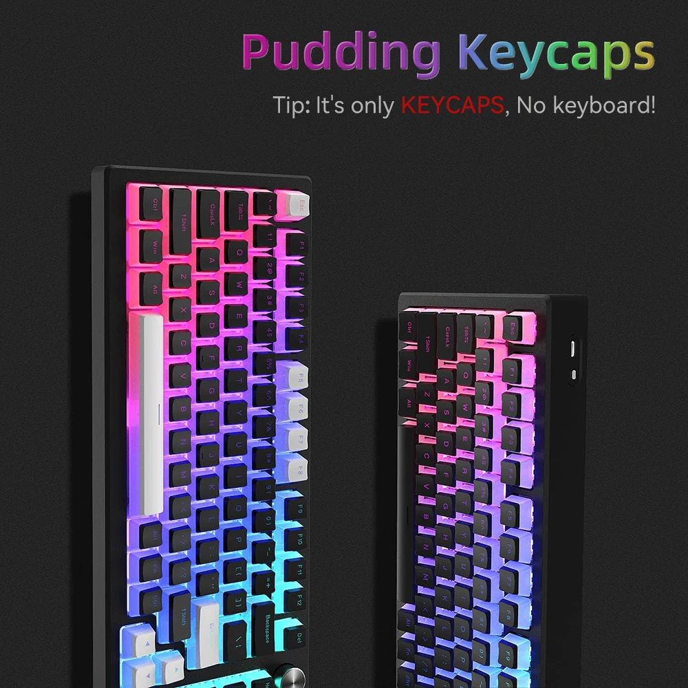 New Pudding PBT Keycaps 129 Ke - Gaming Keyboard Mini review and price