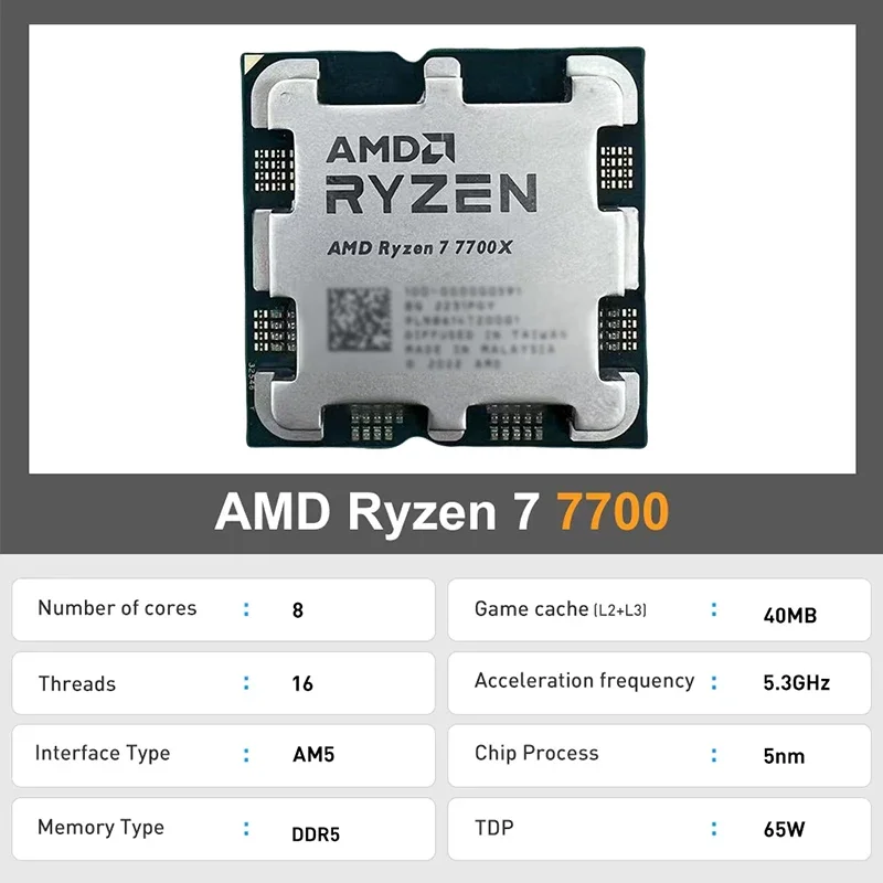 AMD Ryzen 7 7700 R7 7700 CPU 8 - Amd Cpu Ryzen 7 review and price
