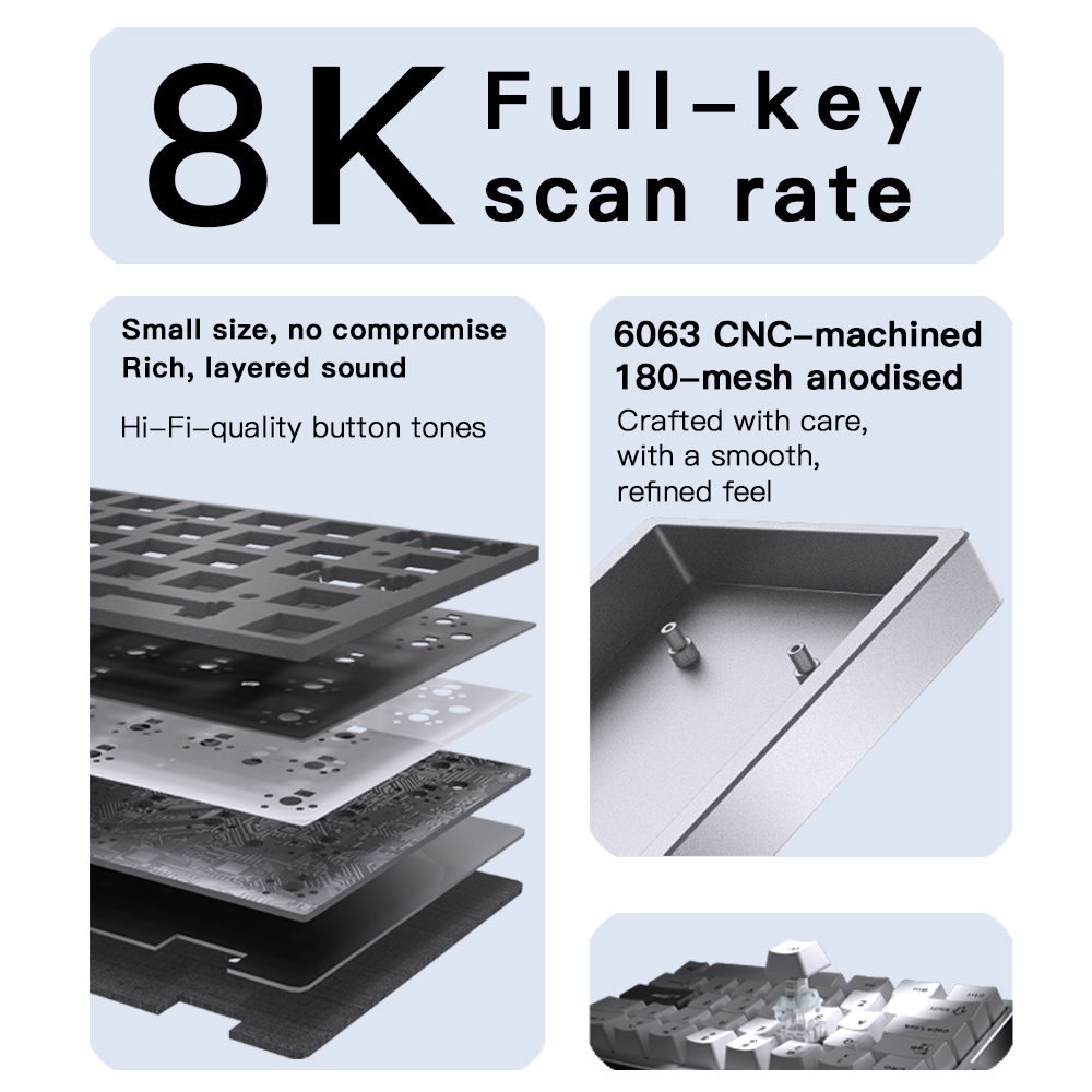 Darmoshark KT35 Aluminum Alloy - Gaming Keyboard Hot Swappable review and price