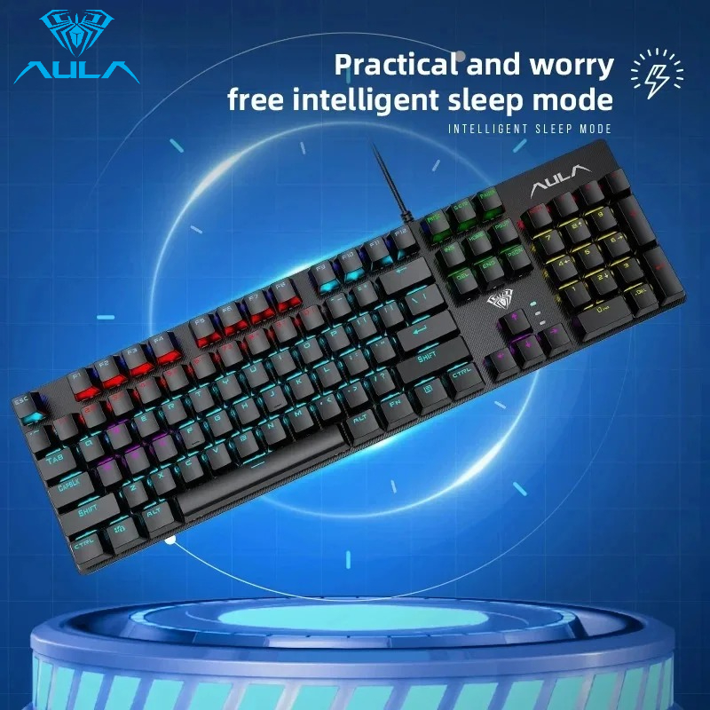 AULA S2022 Wired Gaming Keyboa - Keyboard Gaming Blue Switch review and price