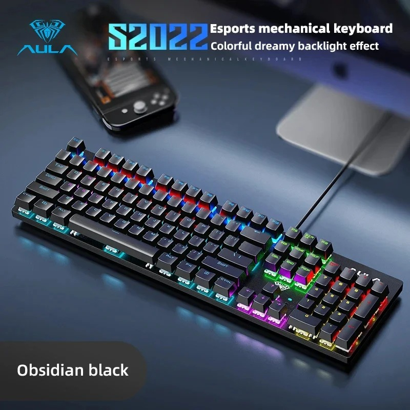 AULA S2022 Wired Gaming Keyboa - Keyboard Gaming Blue Switch review and price