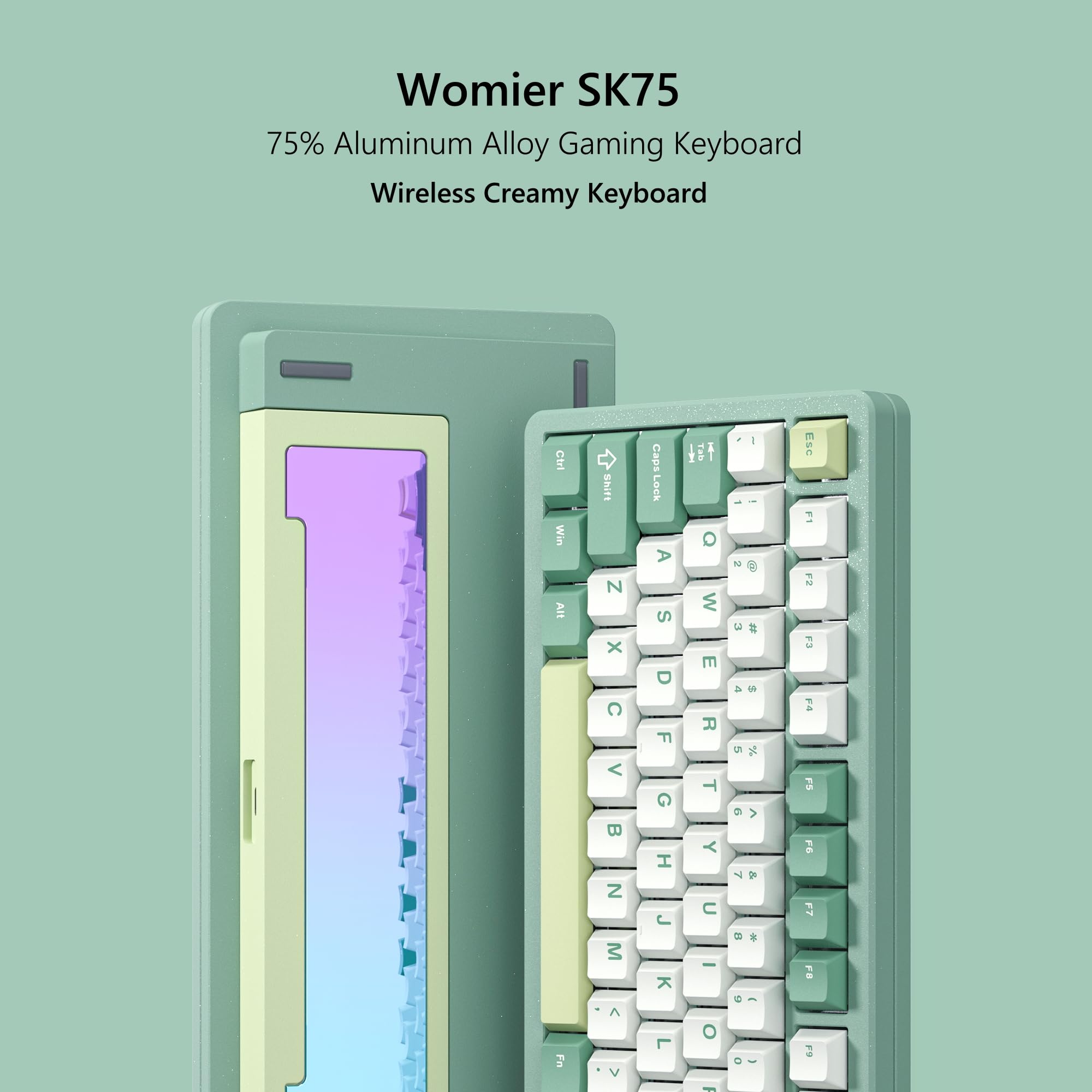 WOMIER SK75 Wireless Aluminum  - Gaming Keyboard Hot Swappable review and price