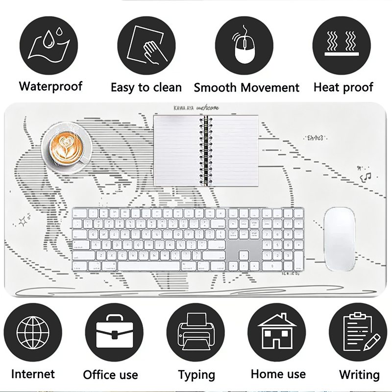 1Pcs Leather Mouse Pad Anime A - Gaming Keyboard Nearby review and price